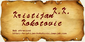 Kristijan Kokotović vizit kartica